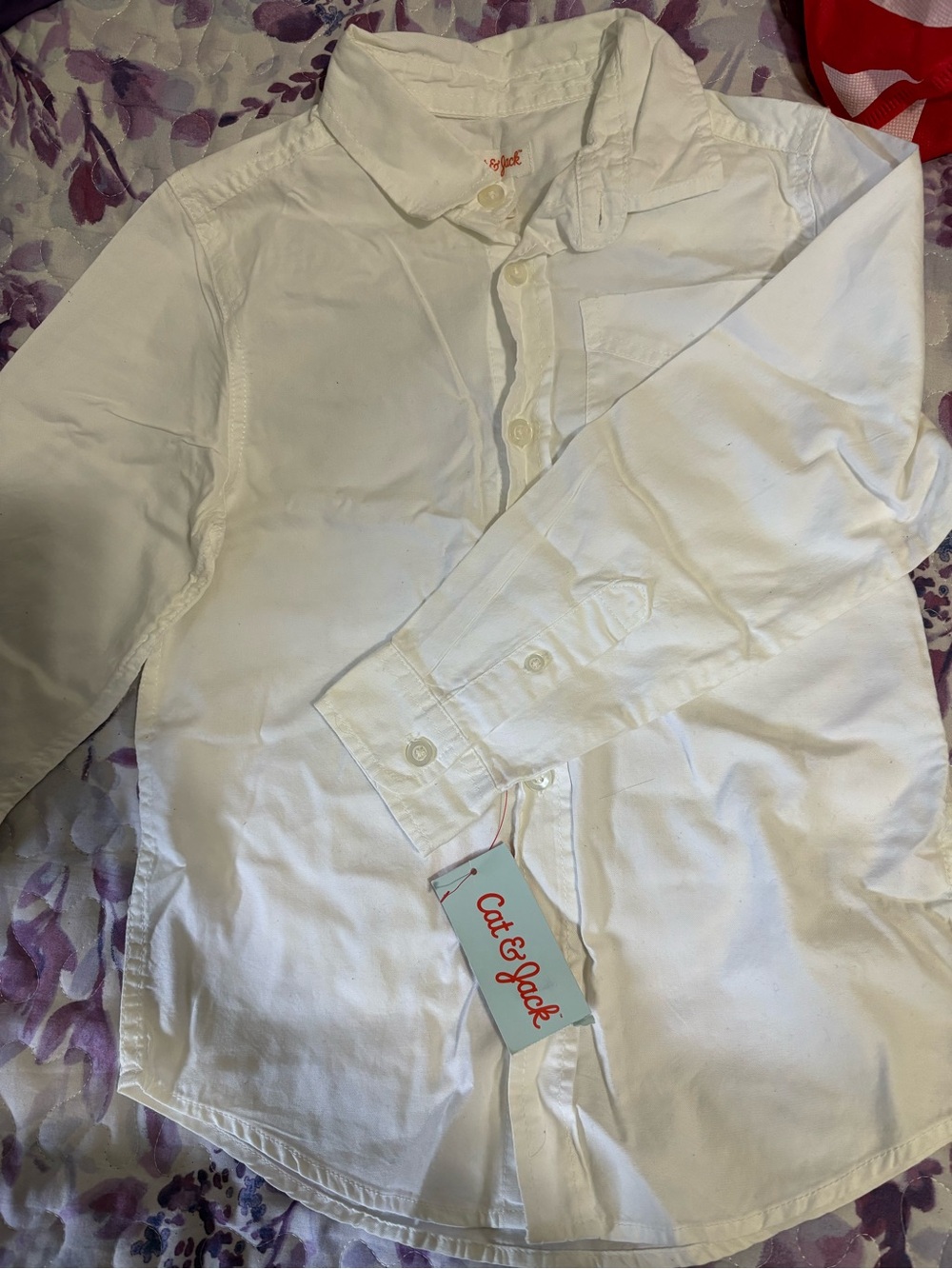 Target White Button-Down Shirt for Kids size 6/7